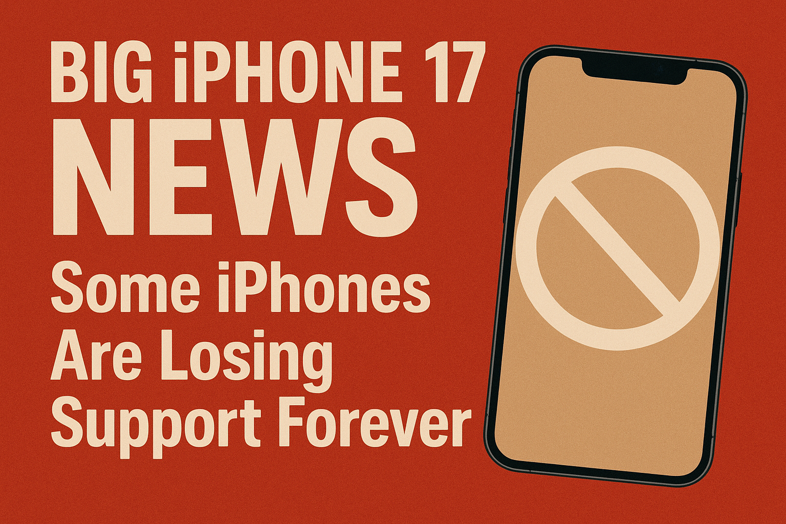 Big iPhone 17 News: Some iPhones Are Losing Support Forever!